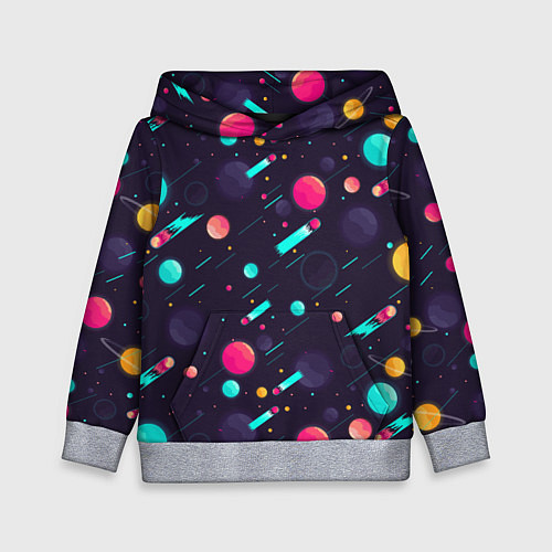 Детская толстовка Космические движения комет / 3D-Меланж – фото 1