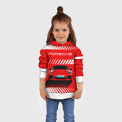 Толстовка-худи детская PORSCHE ПОРШЕ RED STYLE, цвет: 3D-белый — фото 2
