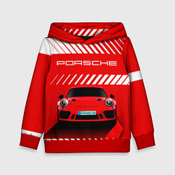 Толстовка-худи детская PORSCHE ПОРШЕ RED STYLE, цвет: 3D-красный