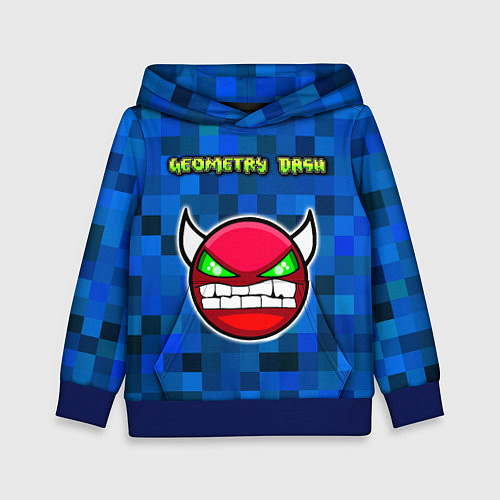 Детская толстовка Geometry Dash / 3D-Синий – фото 1