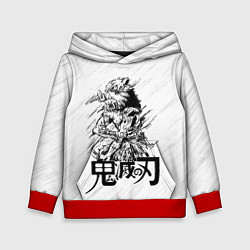Толстовка-худи детская Иноске Хашибира Kimetsu no Yaiba, цвет: 3D-красный