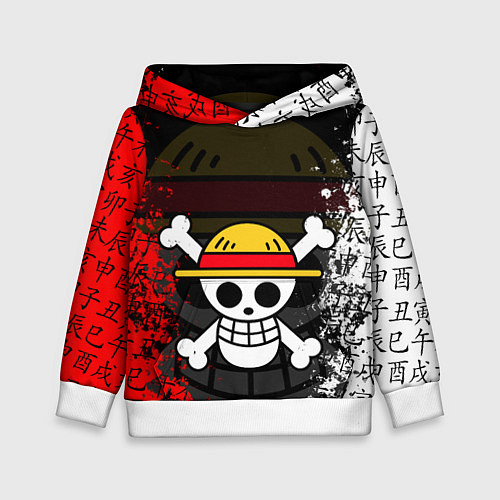 Детская толстовка ONE PIECE ВАН ПИС ЧЕРЕП / 3D-Белый – фото 1