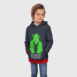 Толстовка-худи детская Shrek: Im good ogre, цвет: 3D-красный — фото 2