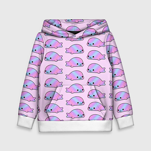 Детская толстовка Нерпы / 3D-Белый – фото 1