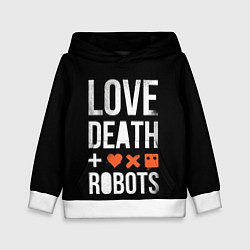 Толстовка-худи детская Love Death Robots, цвет: 3D-белый