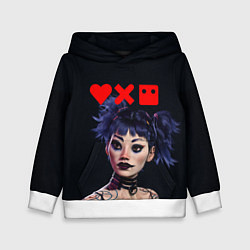 Толстовка-худи детская Love, Death and Robots Lora Z, цвет: 3D-белый