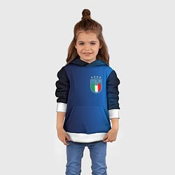 Толстовка-худи детская Сборная Италии, цвет: 3D-белый — фото 2