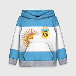 Толстовка-худи детская Сборная Аргентины, цвет: 3D-меланж