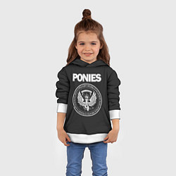 Толстовка-худи детская Pony x Ramones, цвет: 3D-белый — фото 2