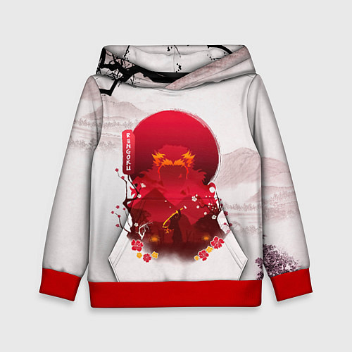 Детская толстовка Кенджиро Ренгоку Kimetsu no Yaiba / 3D-Красный – фото 1
