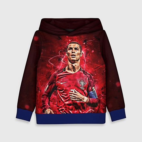 Детская толстовка Cristiano Ronaldo Portugal / 3D-Синий – фото 1