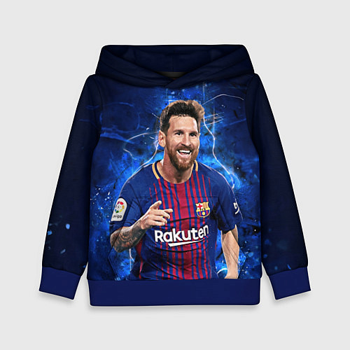 Детская толстовка Лионель Месси Барселона 10 / 3D-Синий – фото 1