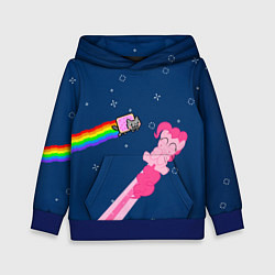 Толстовка-худи детская Nyan cat x Pony, цвет: 3D-синий