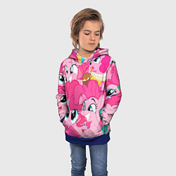 Толстовка-худи детская Pinkie Pie pattern, цвет: 3D-синий — фото 2