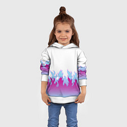 Толстовка-худи детская ПЛАМЯ 1 0, цвет: 3D-белый — фото 2