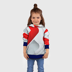 Толстовка-худи детская 3D SPORT STYLE RED WHITE, цвет: 3D-синий — фото 2