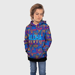 Толстовка-худи детская ALOHA HAWAII АЛОХА ГАВАЙИ, цвет: 3D-черный — фото 2