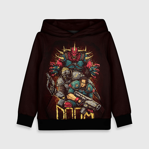 Детская толстовка DOOM / 3D-Черный – фото 1