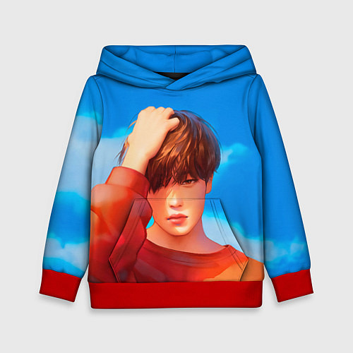 Детская толстовка Park Jimin Art / 3D-Красный – фото 1