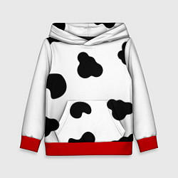 Толстовка-худи детская Cow print, цвет: 3D-красный