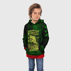 Толстовка-худи детская T-rex Jurassic Динозавр, цвет: 3D-красный — фото 2