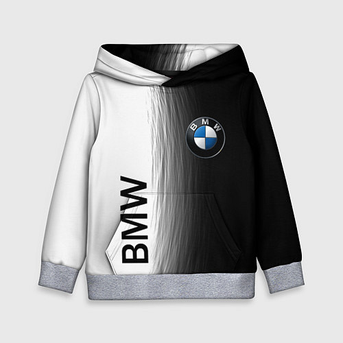 Детская толстовка Black and White BMW / 3D-Меланж – фото 1