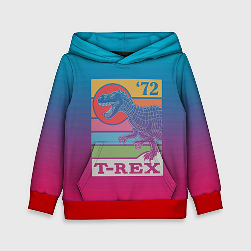 Детская толстовка T-rex Dino 72 / 3D-Красный – фото 1