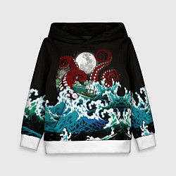 Детская толстовка Корабль на Волнах Кракен