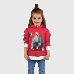 Толстовка-худи детская Kill the love Lisa, цвет: 3D-белый — фото 2