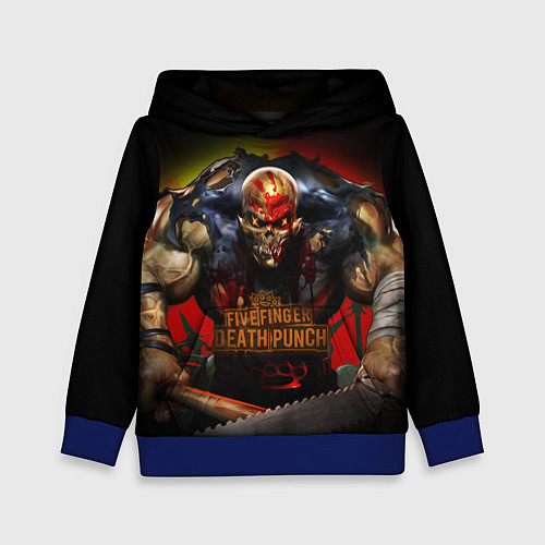 Детская толстовка Five Finger Death Punch Skull / 3D-Синий – фото 1