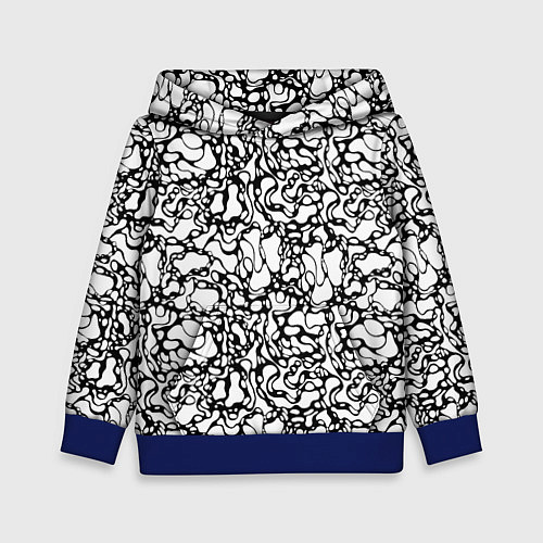 Детская толстовка Абстрактная жидкость / 3D-Синий – фото 1