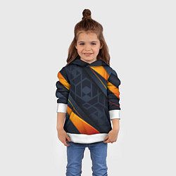 Толстовка-худи детская BLACK ORANGE, цвет: 3D-белый — фото 2