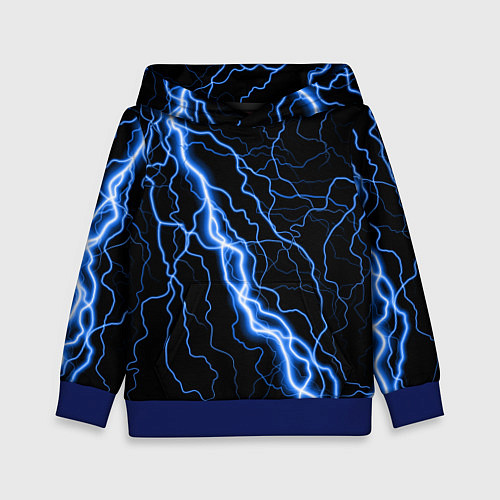 Детская толстовка ГОЛУБАЯ МОЛНИЯ ГРОЗА / 3D-Синий – фото 1