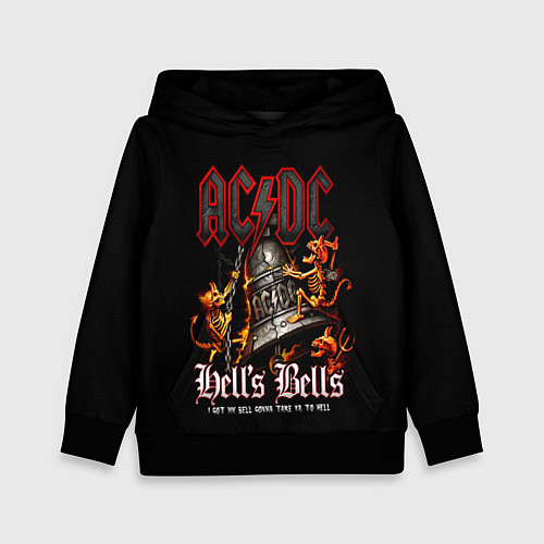 Детская толстовка ACDC Hells Bells / 3D-Черный – фото 1