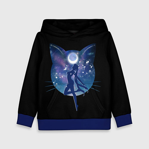 Детская толстовка Sailor Moon силуэт / 3D-Синий – фото 1