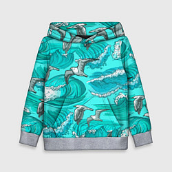 Детская толстовка Чайки в море