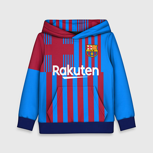 Детская толстовка Домашняя форма ФК «Барселона» / 3D-Синий – фото 1