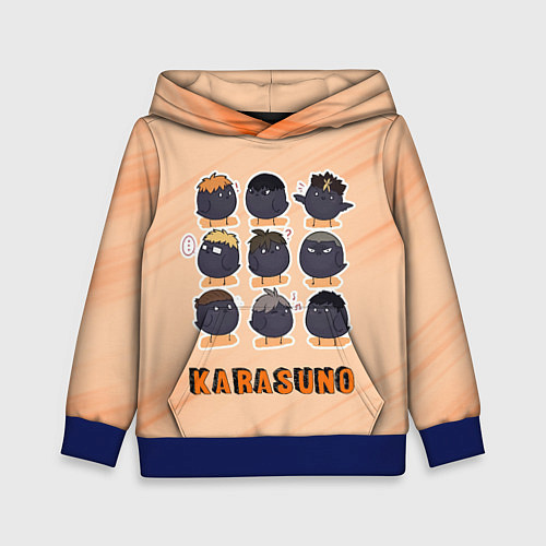 Детская толстовка Вороны школы Карасуно Haikyu!! / 3D-Синий – фото 1