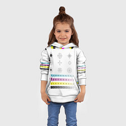 Толстовка-худи детская CMYK, цвет: 3D-белый — фото 2