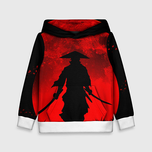 Детская толстовка САМУРАЙ кровавой луны / 3D-Белый – фото 1