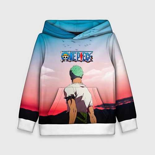 Детская толстовка Ророноа Зоро эпичный One Piece / 3D-Белый – фото 1