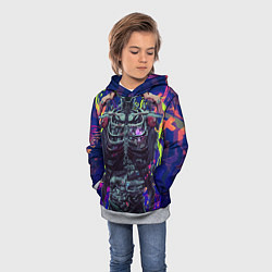 Толстовка-худи детская Cuber skelet, цвет: 3D-меланж — фото 2