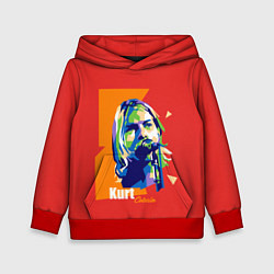 Толстовка-худи детская Kurt Cobain, цвет: 3D-красный