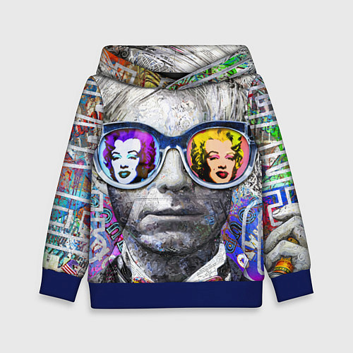 Детская толстовка Andy Warhol Энди Уорхол / 3D-Синий – фото 1