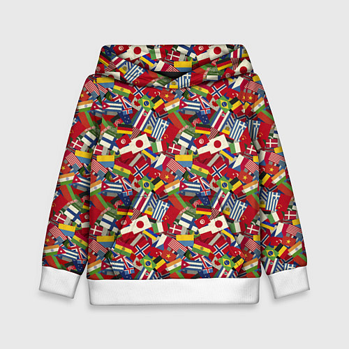 Детская толстовка Страны Мира / 3D-Белый – фото 1