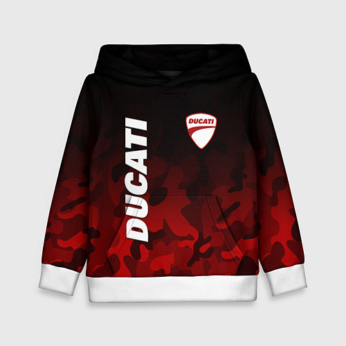 Детская толстовка DUCATI ДУКАТИ КАМУФЛЯЖ / 3D-Белый – фото 1