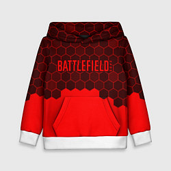 Толстовка-худи детская Battlefield 2042 - Hexagon, цвет: 3D-белый