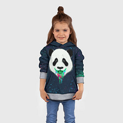 Толстовка-худи детская Панда Краски Брызги, цвет: 3D-меланж — фото 2
