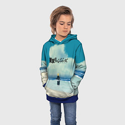 Толстовка-худи детская МАЙКИ В ОДИНОЧЕСТВЕ, цвет: 3D-синий — фото 2