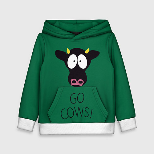 Детская толстовка Go Cows / 3D-Белый – фото 1